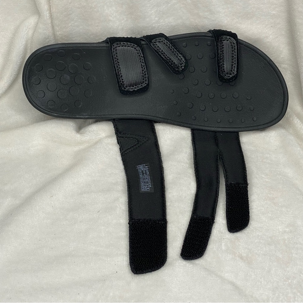 Vionic Pacific Alexis Black Suede Embellished Adjustable Strap Sandal - Picture 9 of 12